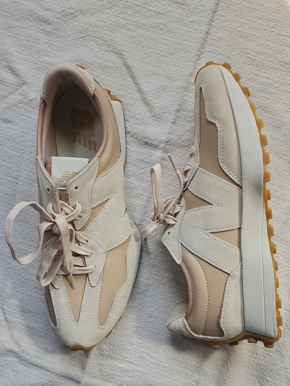 NEW Neutral Beige Lace-Up Women's Sneakers